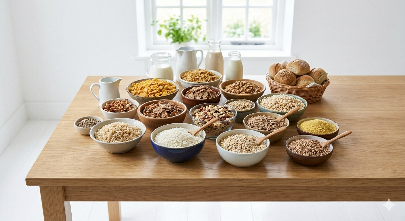 Mesa con cereales